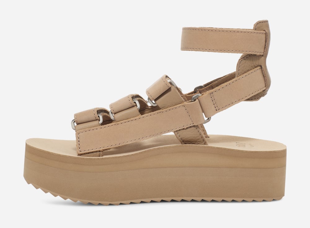 Dámské Sandály na Platformě Teva Flatform Mevia Leather Meruňka | Czech Republic-3810